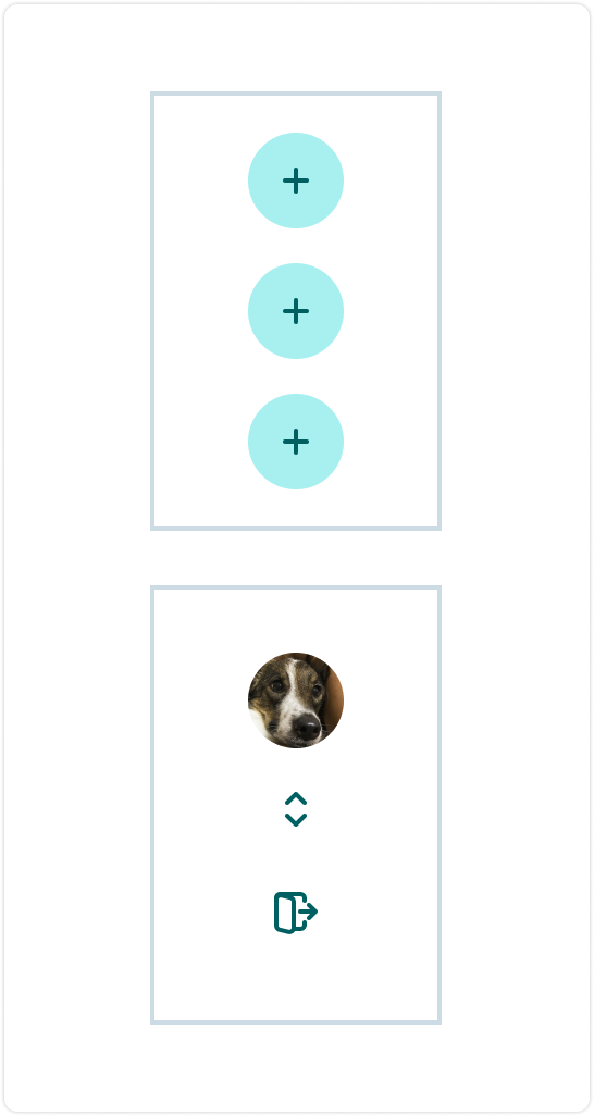 Narrow sidebar footer examples