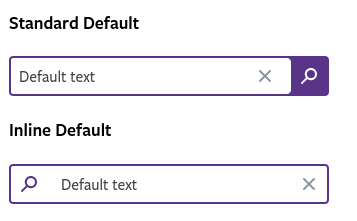 StandardSearch and InlineSearch using purple theme